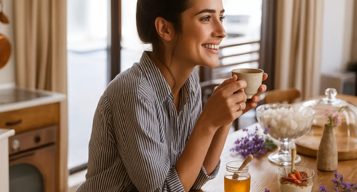 café com lavanda e mel