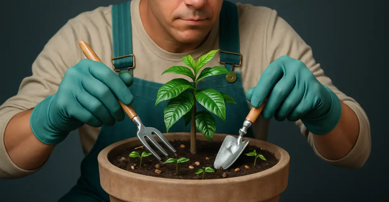 como plantar café em casa