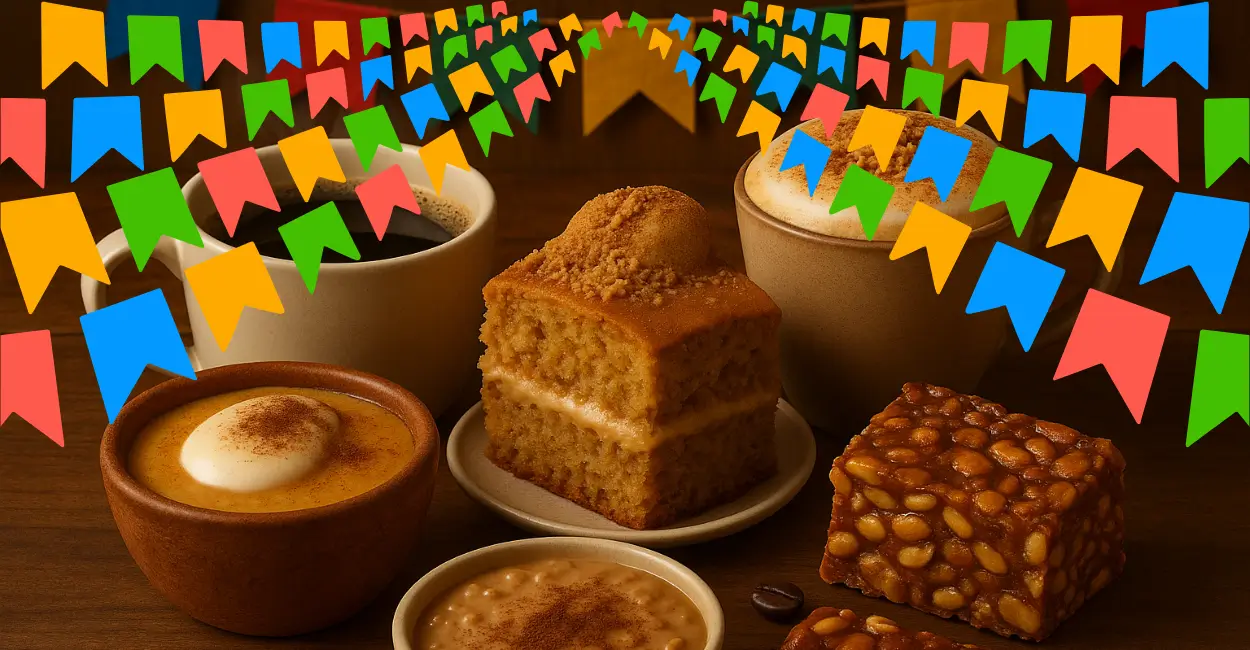 delicias típicas de-festas juninas com um toque de cafe